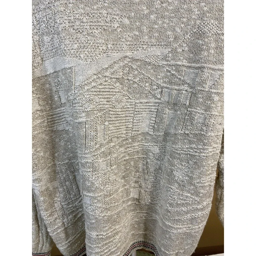 Vintage Jantzen USA Made Embroidered Bird/ House Women’s Woven Sweater Size L - Picture 13 of 16